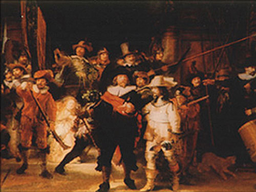 Gemälde "Nachtwache" von Rembrandt van Rijn
