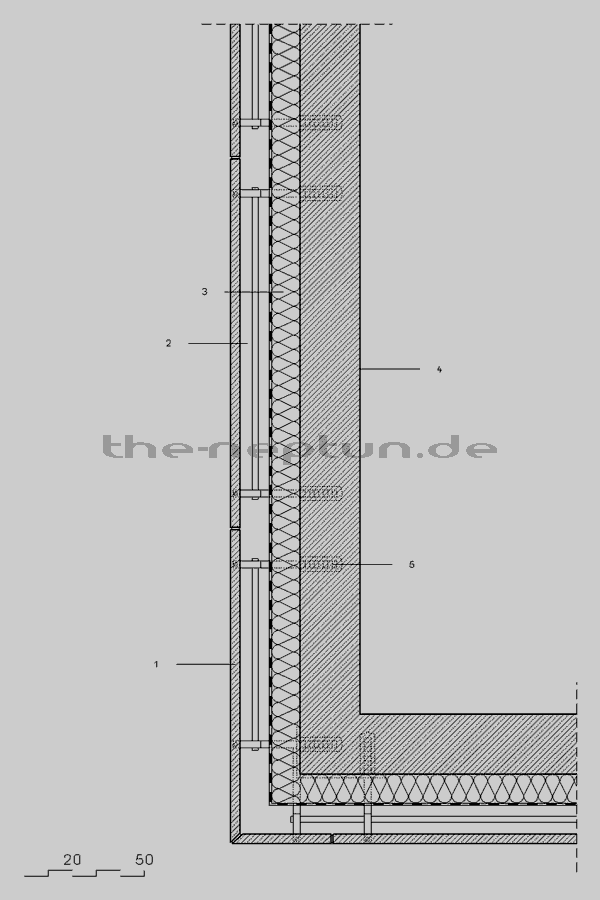 Horizontalschnitt Wandaufbau